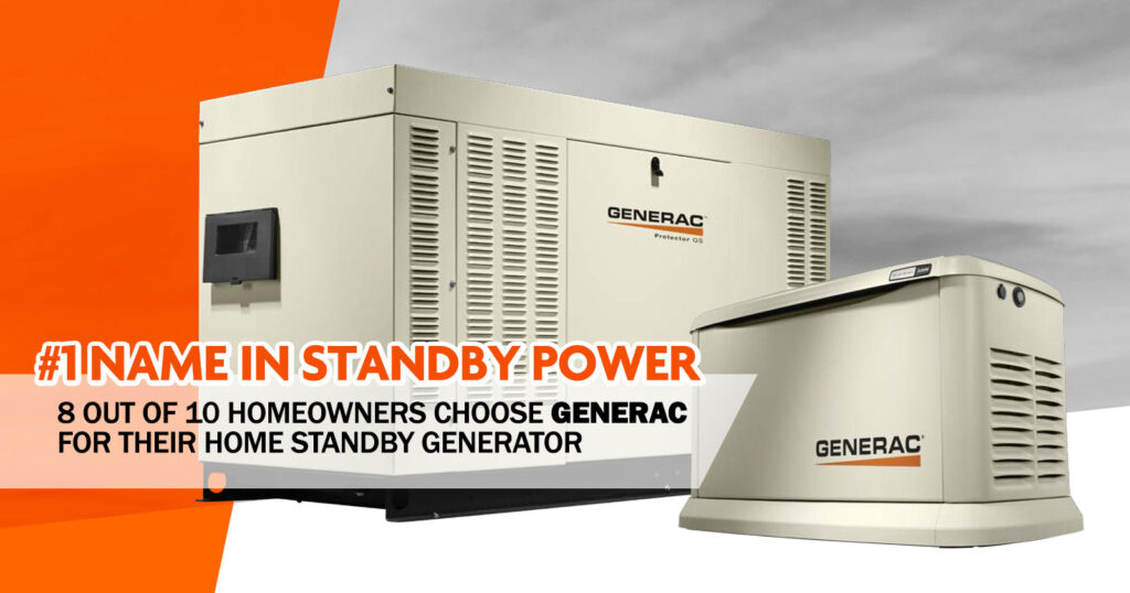 Air-cooled generators by Generac are a great fuel-efficient option as a standby generator in MA