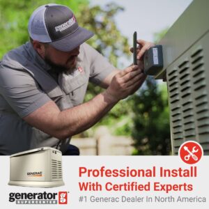 A technician performing backup generator maintenance in Rockport, MA, inspecting the electrical panel to improve run time and reduce future installation costs